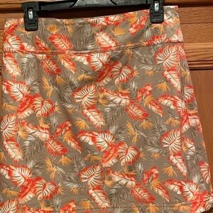 SKHOOP Tropical Mini Skirt in ORANGE & green size small